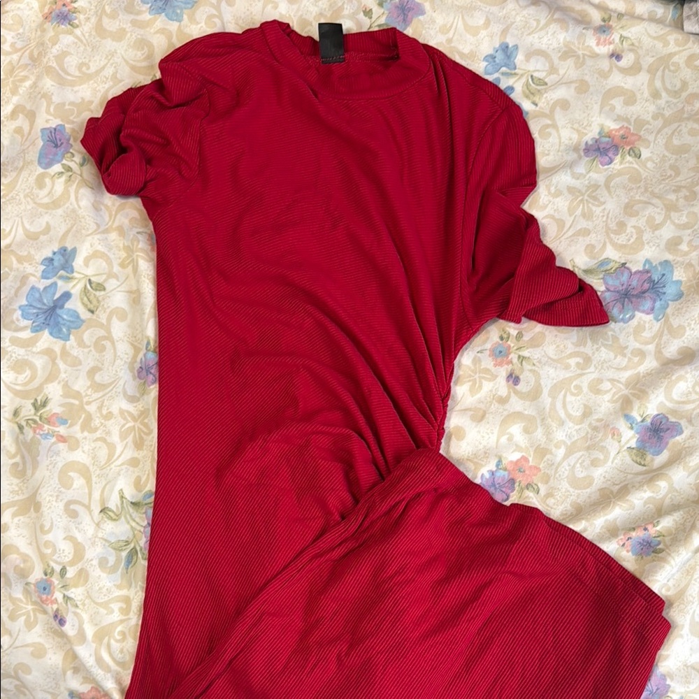 SHEIN Red Maxi Dress